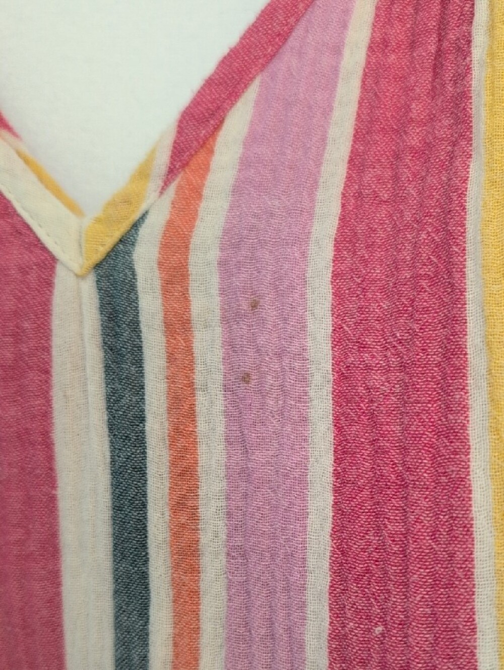 Marine Layer Pink, Yellow & Gray Striped Tank - Picture 2 of 7